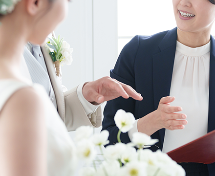 結婚式当日の会場装花の打ち合わせ